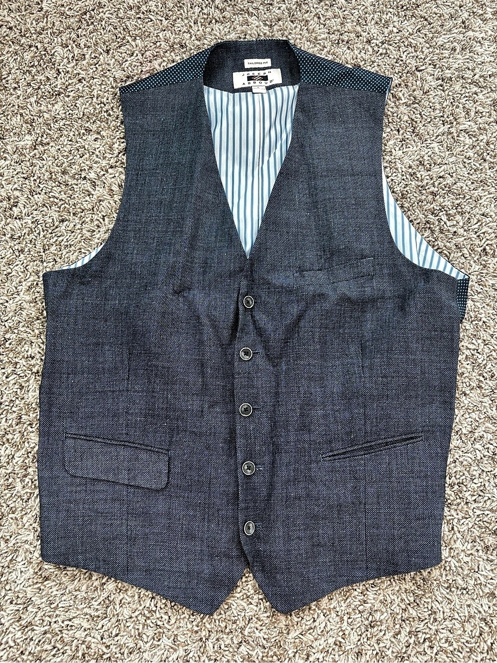 Joseph Abboud Men's Striped Vest Size Large Like New